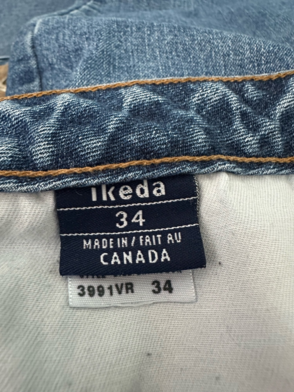 Vintage Ikeda High Waist 90s Mom Jeans Womens Blue Canadian Denim Retro Straight - Picture 12 of 12